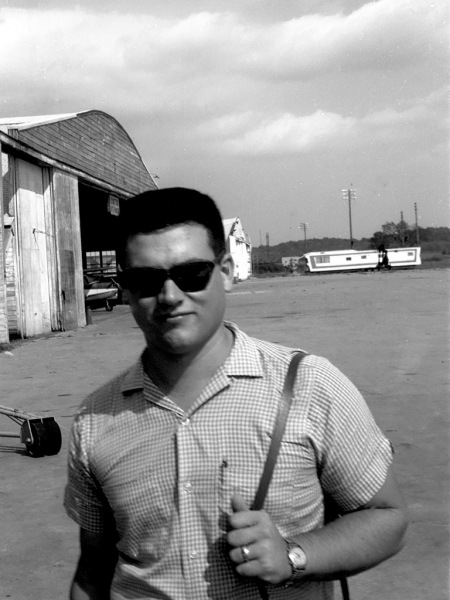 Ernie Chiles at Cape Municipal Airport c 1966