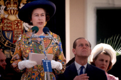 Queen Eliizabeth II and Prince Philip visit the Bahamas Feb. 20-21, 1975.