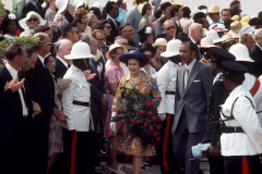 Queen Elizabeth II visits the Bahamas Feb. 20-22, 1975.