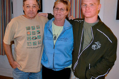 John, Dee and Wyatt Perry after Wyatt came back from Marine boot camp 10-19-2012