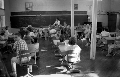 Interior of Cape Girardeau's Kage School before it closed in 1966