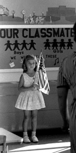 Alma Schrader Kindergarten Girl w Flag 09-06-67 31