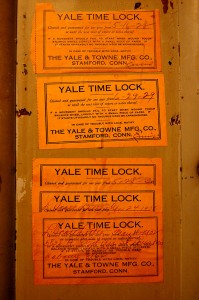 Yale Time Lock stickers from 20s and 30s HH Building Cape Girardeau 03 23 2010 1462 199x300 Yale Time Lock stickers from 20s and 30s H&H Building Cape Girardeau 03 23 2010 1462