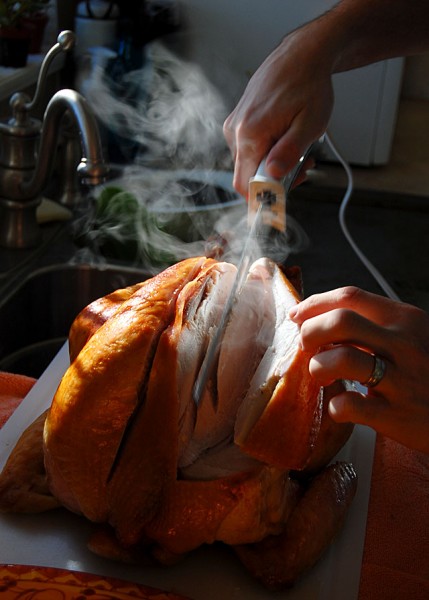 Carving turkey 11-25-2010