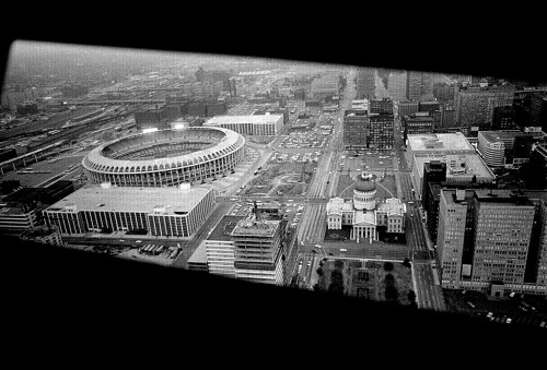View from St Louis Arch c 1967