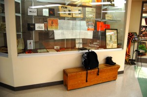 Girls locker room bench from Central High School on Caruthers 12 16 2011 0650 300x199 Central High School library 12 16 2010