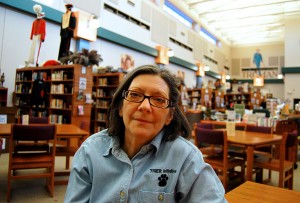 Julia Howes Jorgensen Central High School librarian 12 16 2011 0605 300x203 Central High School library   Julia Howes Jorgensen 12 16 2010