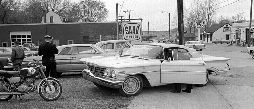 Wreck at Broadway and Perry Ave c 1966