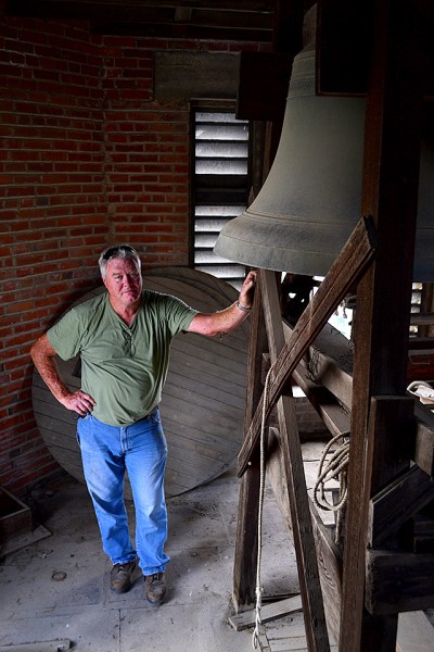 Don McQuay with Cape County Courthouse bell 07-13-2012