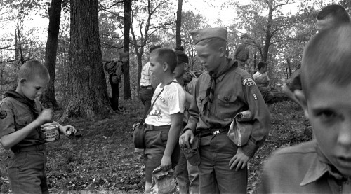 Boy Scout pre-camporee involving Boy Scout Troop 8 in 1963