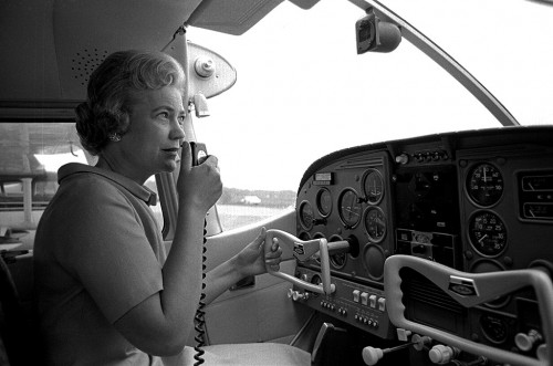 Alice Higgins at Cape airport 04-12-1967