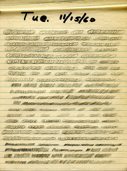 LV Steinhoff writing exercises for Ken Steinhoff 11-1960