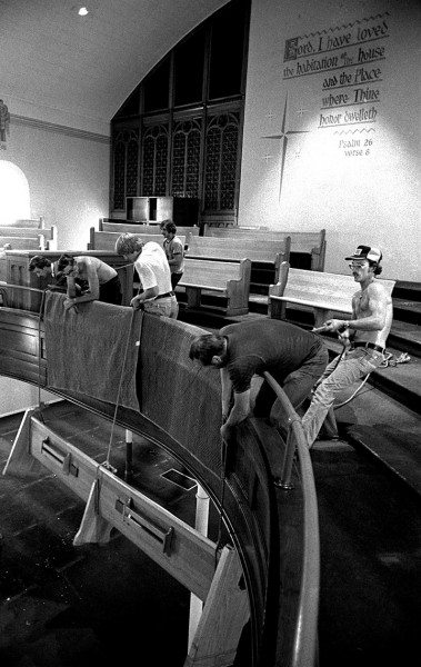 Trinity Lutheran Church pews c 1977