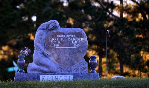 Klingel grave - Lightner & St Joseph Cemtery Scott City 11-08-2013