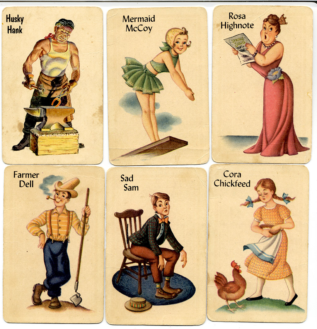 card-games-for-kids-olds-vintage-illustration