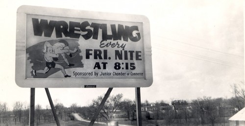 Wrestling sign - Arena Park - General Sign Co