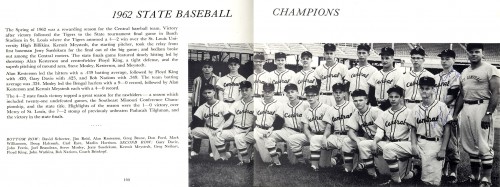 1962 State Baseball Champs 1963 Girardot