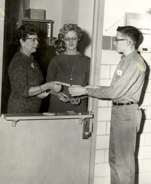 Ken Steinhoff at CHS ticket window c 1964