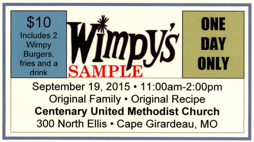 Wimpy's Ticket 09-07-2015