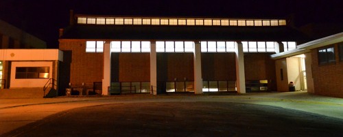 Central High School gym at night 01-29-2016