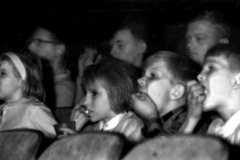 Infrared photos of kids watching Beatles movie