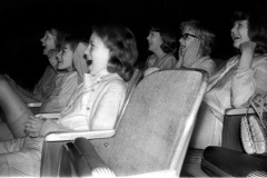 Infrared photos of kids watching Beatles movie