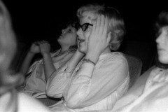 Infrared photos of kids watching Beatles movie