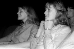 Infrared photos of kids watching Beatles movie