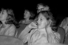 Infrared photos of kids watching Beatles movie