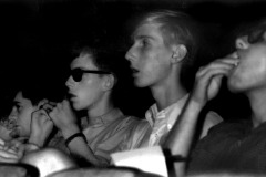 Infrared photos of kids watching Beatles movie