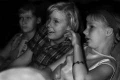 Infrared photos of kids watching Beatles movie