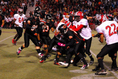 Cape Girardeau Central High School Tigers vs Sikeston Bulldogs at Southeast Missouri State University's Houck Stadium 10/21/2010. Both teams were undefeated for the season. Sikeston won 21-0.