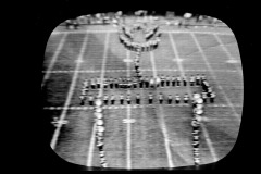 TV screen captures of Golden Eagles Marching Band 1964
