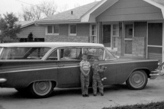 David and Mark Steinhoff w Buick LaSabre station wagon