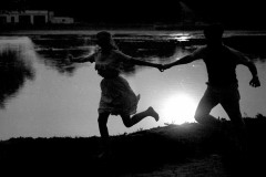 Couple at Capaha Park Lagoon c 1967