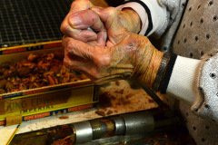 Mary Welch Steinhoff cracking pecans 11-13-2012