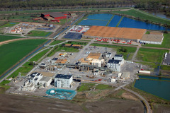 Aerial - Businesses along Nash Road 04-17-2011