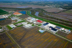 Aerial - Businesses along Nash Road 04-17-2011