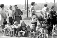 Richard Nixon, Billy Graham and protestors at Billy Graham Day 10/15/1971 in Charlotte, NC