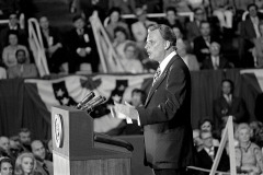 Richard Nixon, Billy Graham and protestors at Billy Graham Day 10/15/1971 in Charlotte, NC