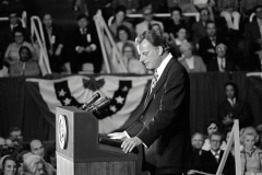 Richard Nixon, Billy Graham and protestors at Billy Graham Day 10/15/1971 in Charlotte, NC