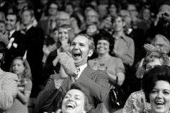 Richard Nixon, Billy Graham and protestors at Billy Graham Day 10/15/1971 in Charlotte, NC