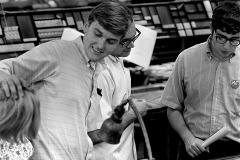 Ohio university Post staffers Cynthia Boal, Tom Hodson and Bill Sievert at The Athens Messenger 09-26-1968