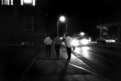Ohio University Post editors walk to Athens Messenger 09-26-1968