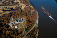 Aerial photo of Cape Girardeau water plant at Cape Rock 11-06-2010