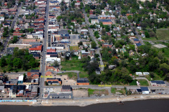 Aerial of Fort A area at east end of Bellvue Street 04-17-2011