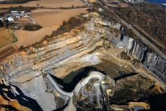 Aerials of cement plant and quarry 11-06-2010