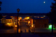 Full Moon over river from Common Pleas Courthouse 08-01-2012