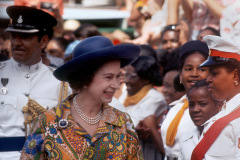 Queen Elizabeth II visits the Bahamas Feb. 20-22, 1975.