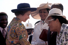 Queen Elizabeth II visits the Bahamas Feb. 20-22, 1975.